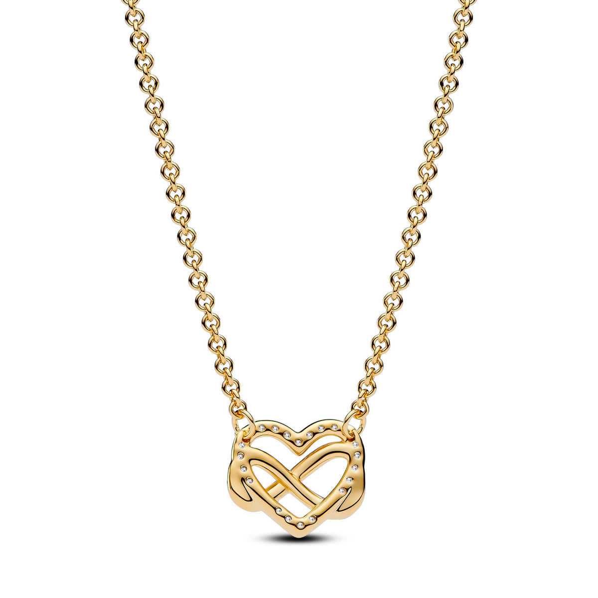Sparkling Infinity Heart Collier Necklace