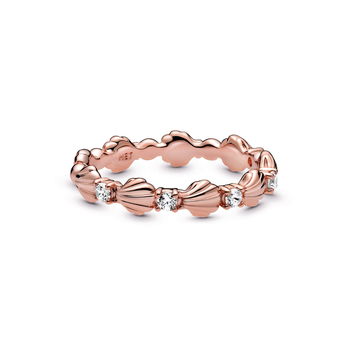 Sparkling Seashell Band Ring