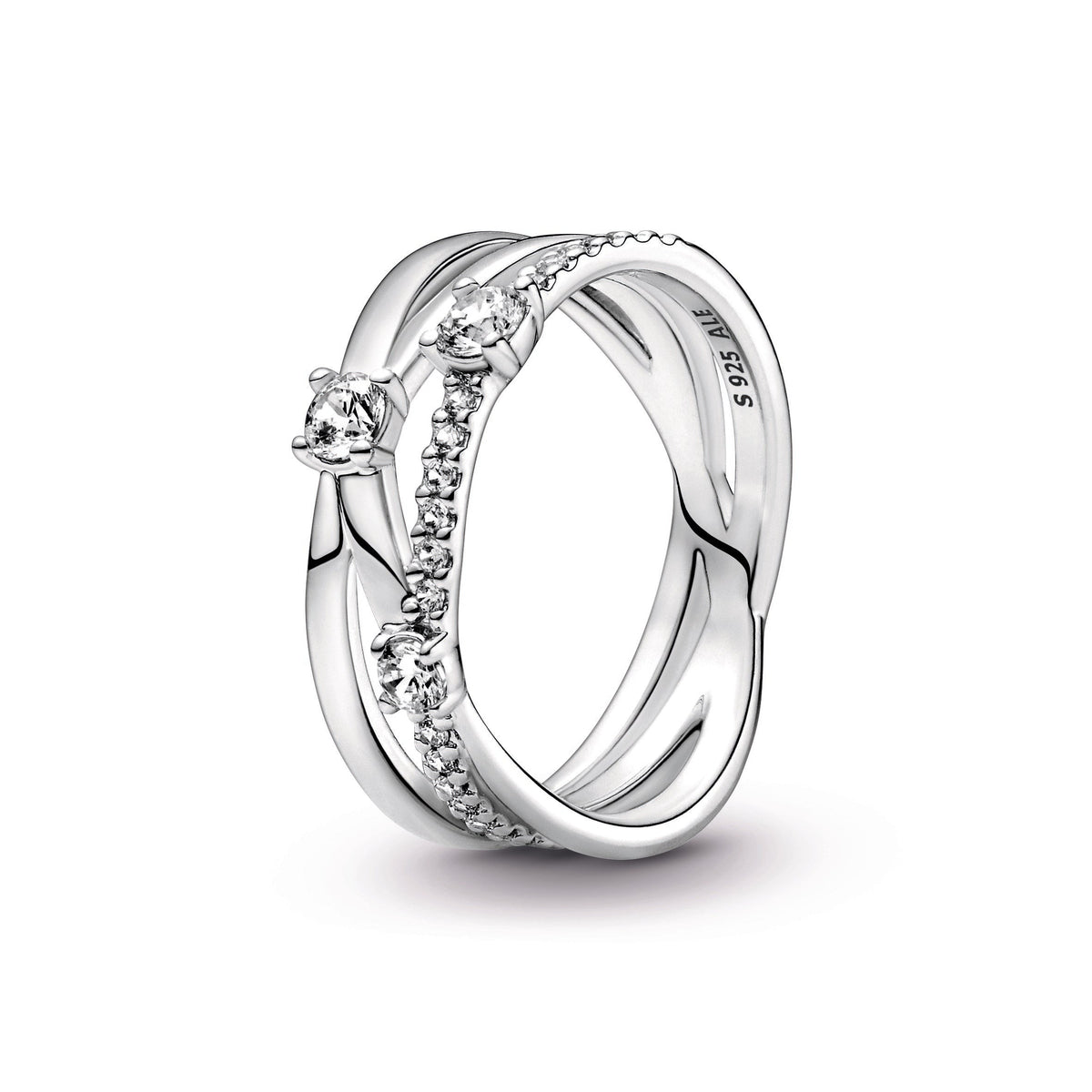 Sparkling Triple Band Ring