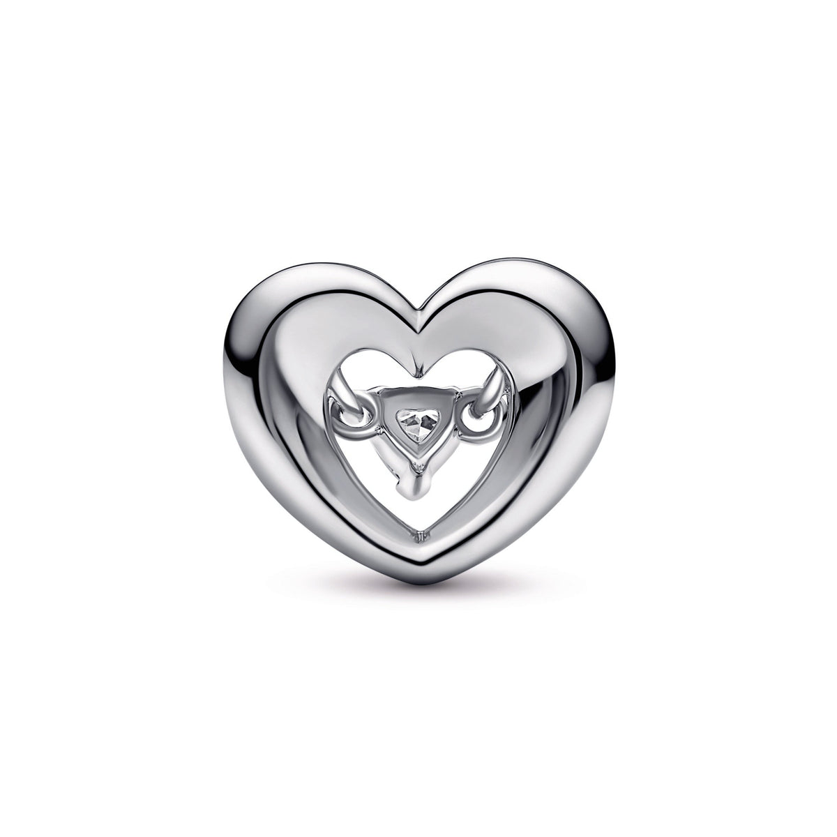 Radiant Heart & Floating Stone Charm