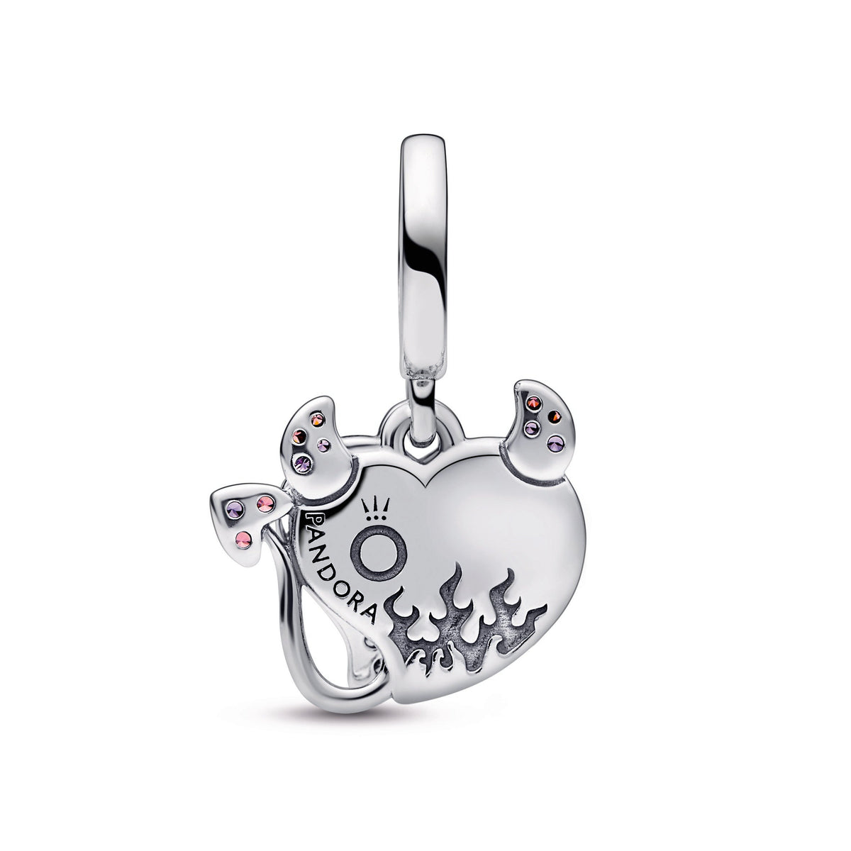 Devil Heart Double Dangle Charm