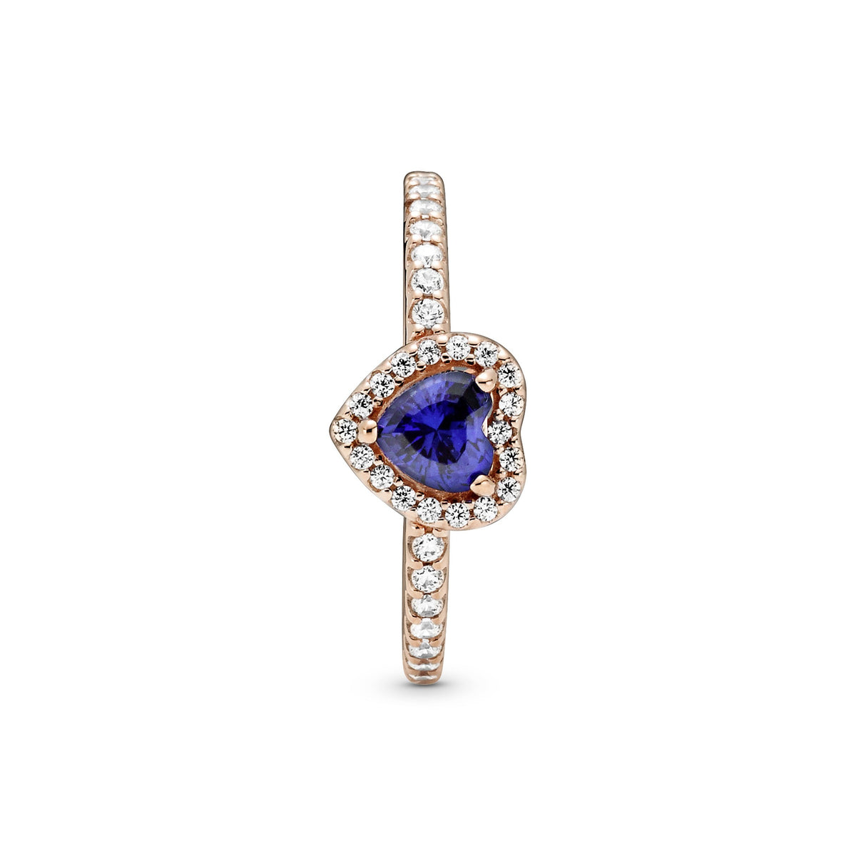 Sparkling Elevated Heart Ring