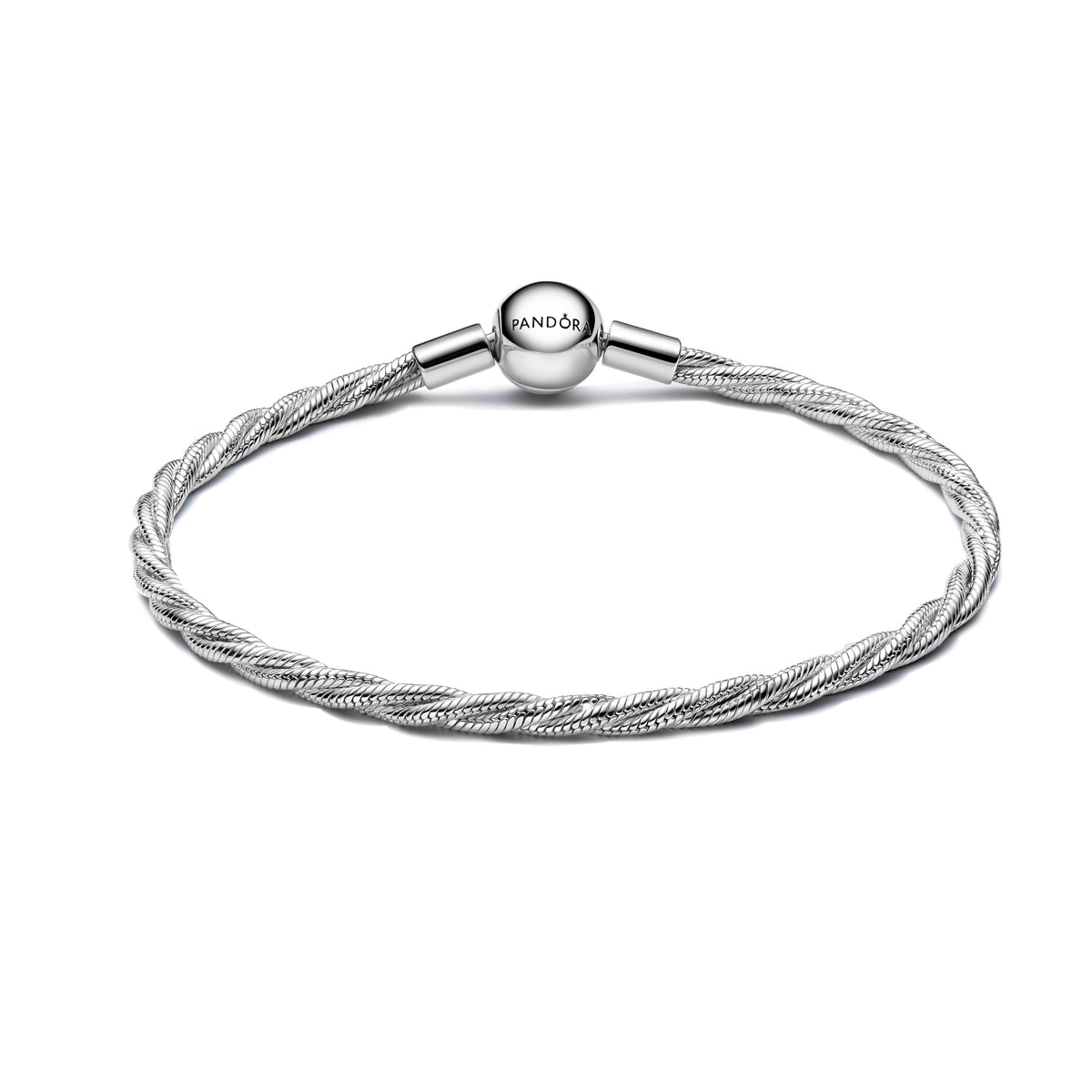 Round Pandora Clasp Twisted Snake Chain
