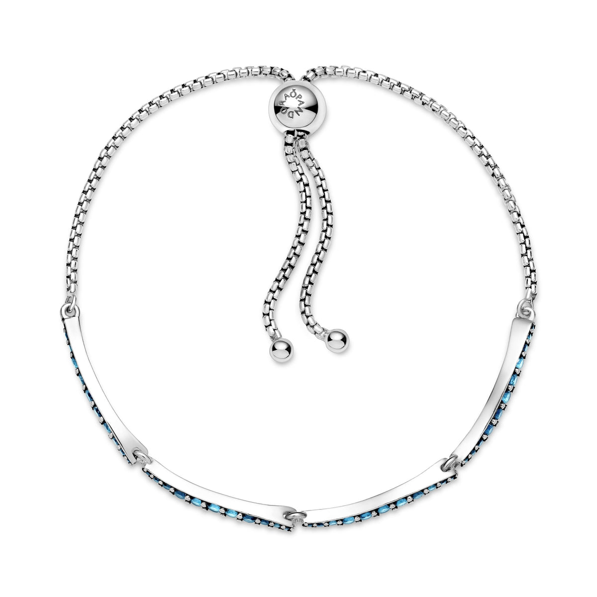 Blue Wavy Slider Bracelet