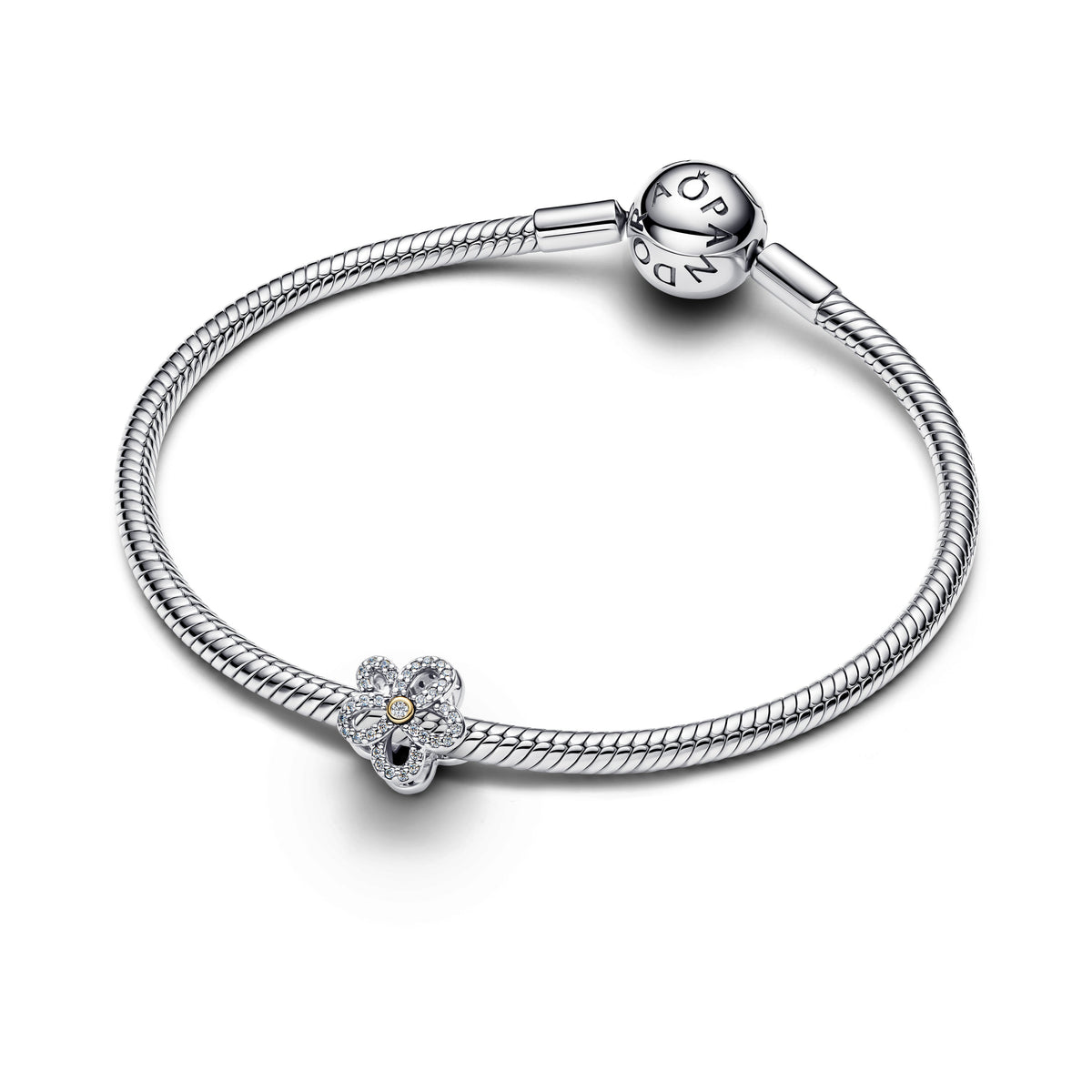 Pavé Flower Openwork Charm