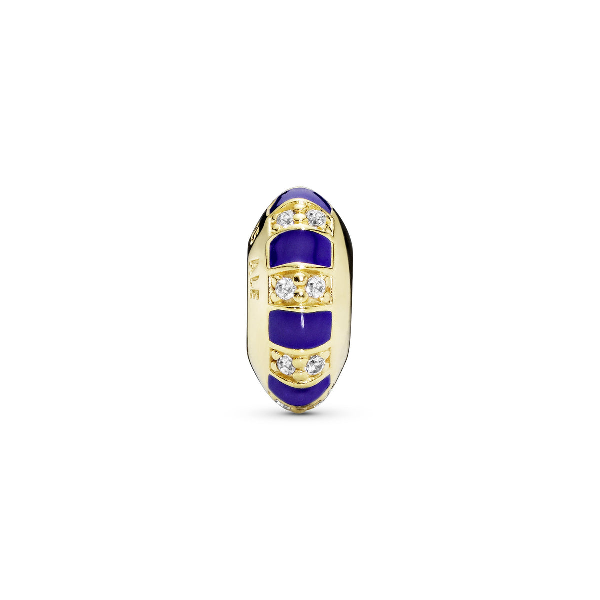 Blue Stripes Spacer Charm