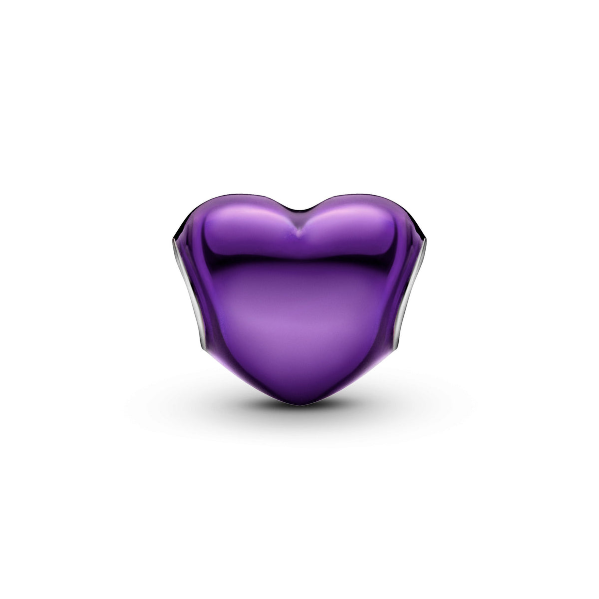 Metallic Purple Heart Charm