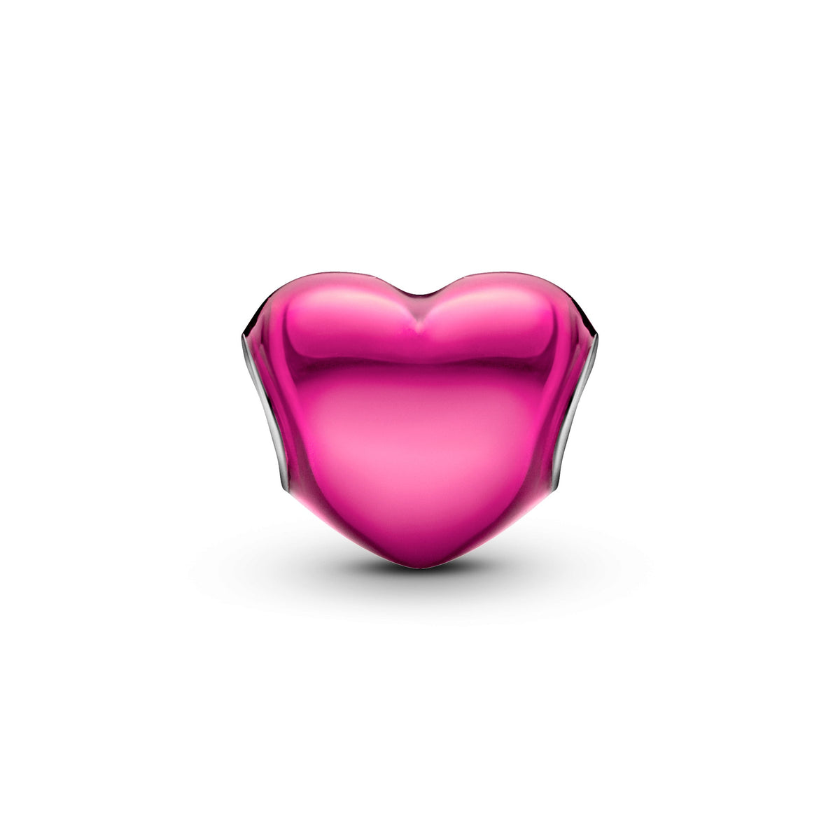 Metallic Pink Heart Charm