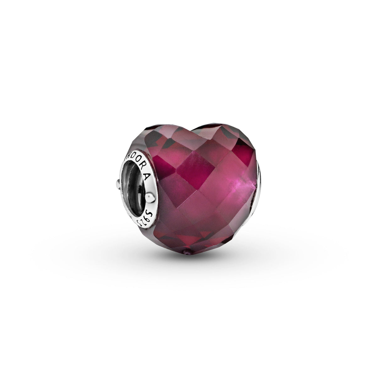 Fuchsia Pink Heart Charm